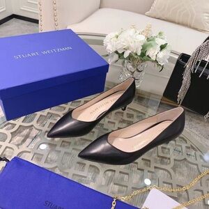 Stuart Weitzman Black Pointed Flats